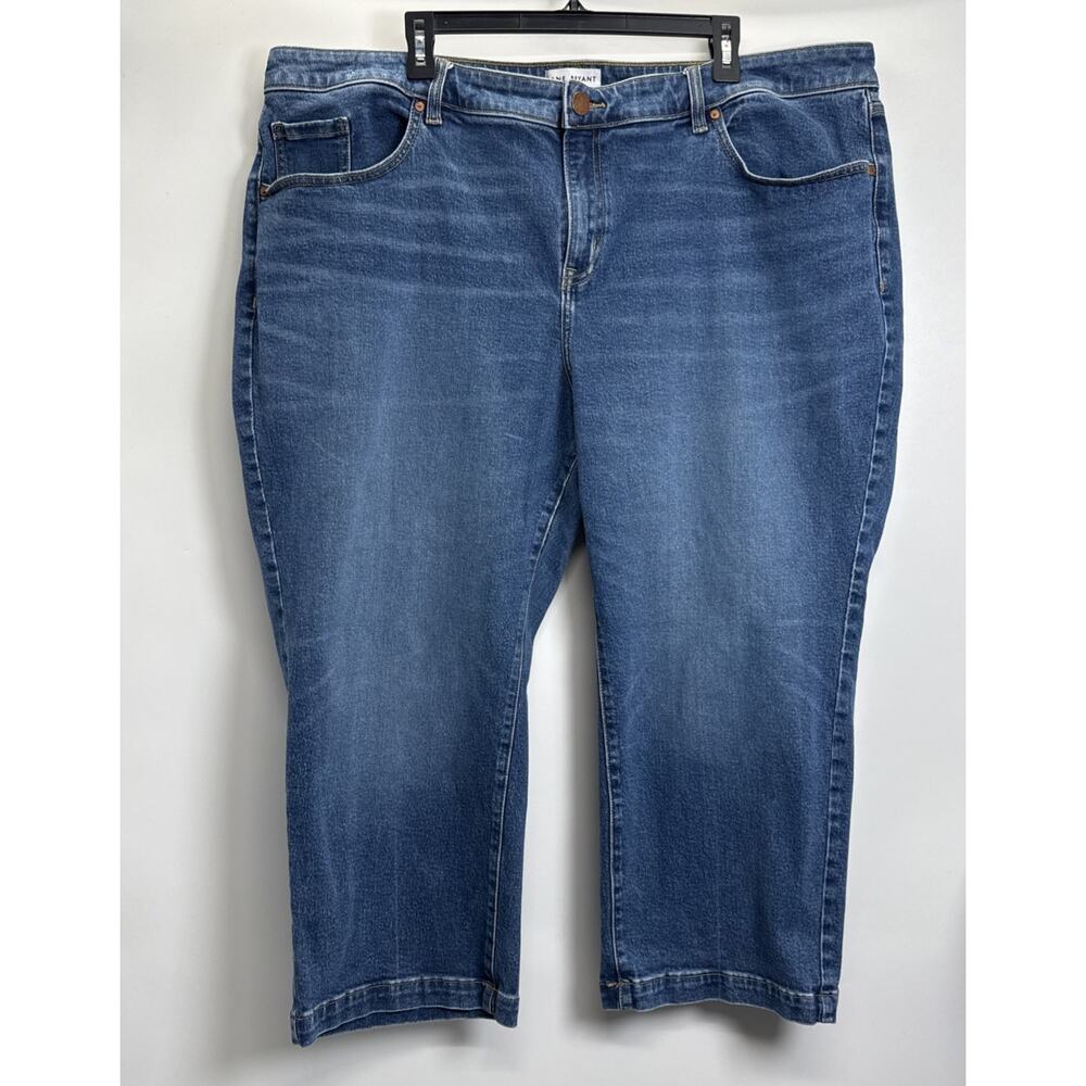 Lane Bryant straight crop jeans Women’s Plus Size 24 Blue Stretch Pockets Casual